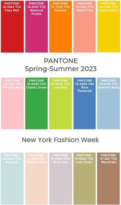 the pantone spring - summer 2013 color scheme