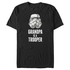 No need to keep looking for fashion help in Alderaan places! Add a little out-of-this-world style to your wardrobe with some truly awesome Star Wars apparel in extended sizes! Transport yourself to a galaxy far, far away with this new Star Wars: A New Hope Grandpa Is a Trooper Men's Graphic Big & Tall T-Shirt featuring the face of a stormtrooper with the statement: "Grandpa Is a Trooper" written below. This galactic gear that celebrates the Star Wars franchise is perfect for fans everywhere! Star Wars Apparel, Star Wars A New Hope, Star Wars Men, Star Wars Outfits, A New Hope, New Hope, Cartoon T Shirts, Mens Big And Tall, Fashion Help