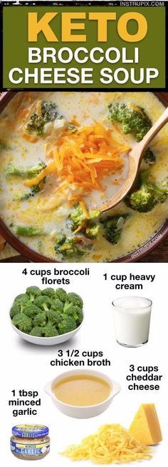 broccoli cheese soup recipe with instructions to make it