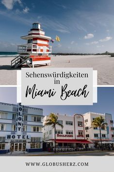 the beach in miami with text overlay that reads, scheneswirligiken in miami beach