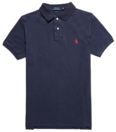 Classic Navy Cotton Polo Shirt, Classic Navy Collared Top, Classic Fitted Navy Polo Shirt, Classic Navy Fitted Polo Shirt, Classic Navy Polo Shirt, Classic Navy Polo Shirt With Placket, Classic Navy Polo Shirt With Placket Detail, Classic Navy Tops With Button Closure, Classic Navy Top With Button Closure