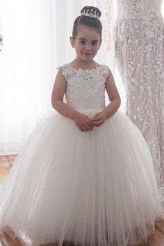 Cute Toddler White Flower Girl Dress with Patched Lace – FancyVestido Romper Prom Dress, Flower Girl Dress With Bow, White Flower Girl Dress, Ivory Flower Girl, Communion Cakes, Ivory Flower Girl Dresses, White Flower Girl Dresses, Gettin Hitched, Kids Frocks