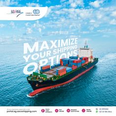 cargo ship shipping containers Logistics Poster Creative, Freight Forwarding Creative Ads, Logistic Social Media Design, Logistics Design Creative, Marine Design, Shipping Design, Container Ship