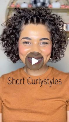 BreAnna Dona’e on Instagram: "🌀✨ Get ready for some curly hair magic in Episode 1 of my ‘Short Curlyhairstyles’ series! Join me as I team up with @keracareofficial and make a quick stop at my beloved @sallybeauty to grab my secret weapon - Super Gold Gel. Let’s unlock the world of cute short curly hairstyles together! 👩🏽‍🦱❤️  #curlyhairstyles #shortcurlyhairstyles #shortcurlyhair #keracare #gelessence #shortcurls #curlynaturalhair #curlyhairstyle #sallybeauty #curlyhair #curlyhairroutine" Short Curly Hairstyles With Accessories, Short Curly Hairstyles For Mixed Women, Very Curly Short Hairstyles, Biracial Short Curly Hair, Short Curly Hair Hacks, Short Curly Hair Dos Ideas, Styling Short Curly Hair Black Women, Curly Hair Short Black Women, How To Style Short Hair Curly