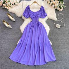 Summer Korean Style, Blue Lake, White Dress Summer, Women Maxi, Looks Chic, Slim Dresses, Party Dress Long, Dress Elegant, Evening Dresses Long