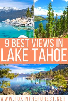 9 Best Views in Lake Tahoe + Secret Local Tips Lake Tahoe Hikes, Lake Tahoe Photography, Tahoe Photography, Lake Tahoe Winter, North America Travel Destinations, California Camping