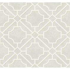 a white and grey wallpaper with an intricate design