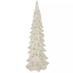 a white christmas tree on a white background