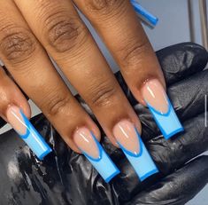 #thenaildepo Blue Acrylic Nails, Drip Nails, Simple Acrylic Nails, Long Acrylic Nails Coffin, Long Acrylic