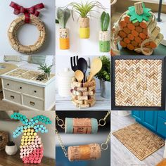 there are many different items made out of corks