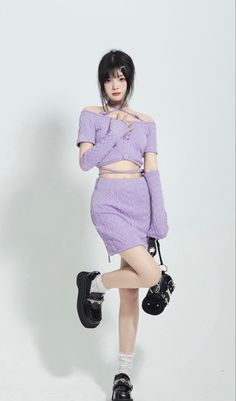 Girls Fasion, Purple Outfit, Preformance Outfits, Purple Outfits, 2022 Fashion, La Fashion, Fashion Fits, Girls Fashion Clothes, Kpop Outfits