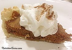 a piece of pie with whipped cream on top