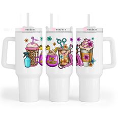 Hair Hustler 40oz Tumbler UV DTF or Sublimation Wrap - Decal - Weefers Cup Wraps, Cup Designs, Dtf Printing, 40oz Tumbler, Cup Wrap, Transfer Tape, Uv Dtf, Cup Design, Dtf Transfers