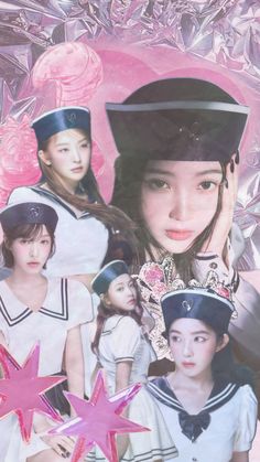 a collage of girls in sailor uniforms and stars