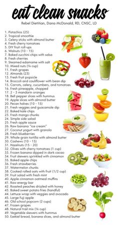 Eat Clean Snacks, Resep Smoothie, Clean Snacks, Resep Salad, God Mat, Diet Vegetarian, Nutritious Snacks, Eat Clean