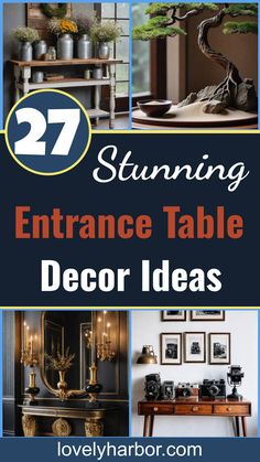 27 Stunning Entrance Table Decor Ideas To Elevate Your Entryway Entrance Console Design, Eclectic Entryway, Entrance Console, Entryway Table Decor