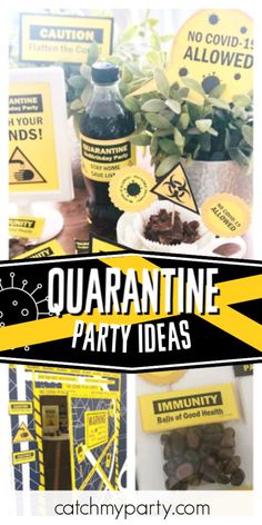 quarantime party ideas for kids and adults with free printables from catchmyparity com