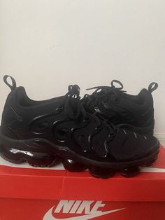 #ad Premium Quality All Black Nike Air VaporMax Plus!, Fashion Shoes All Black Nikes, Air Vapormax Plus, Nike Air Vapormax Plus, Air Vapormax, Nike Air Vapormax, Black Nike, Black Nikes, All Black