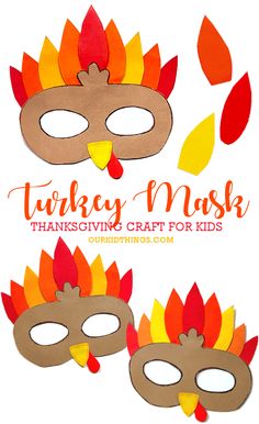 Turkey Mask Craft Turkey Crafts Preschool, Mask Craft, Thanksgiving Crafts Preschool, November Crafts