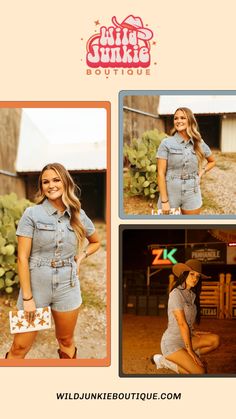 Our Belated Denim Romper is perfect for all your classic western events! This short sleeve light wash romper has a cinched waist and belated accent. Wear it with your favorite boots for the perfect western outfit! Favorite Boots