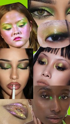 a collage of photos with different types of makeup