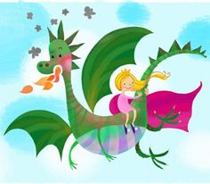 Dragon And Princess, Princess Adventure, School Murals, Cartoon Dragon, Fantasy Princess, Dragon Knight, Dragon Illustration, Character Design Sketches, Handprint Art