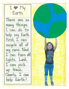 a child holding up a blue and green earth