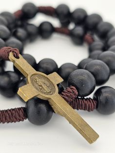 Black wood rosary 10mm beads from Jerusalem Gift for him Gift for her Bead Rosary, Black Wood, Rosary, Gift For Him, Gifts For Him, Gift For Her, Gifts For Her, Beads, Wood