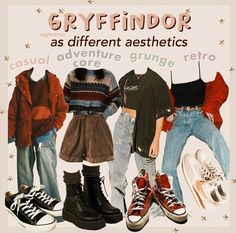 Adventure Core Outfits, Retro Aesthetic Outfit, Polyvore Aesthetic, Red Fashion Outfits, Rad Outfits, Gryffindor Outfit, 80’s Outfits, Adventure Core, Hufflepuff Slytherin