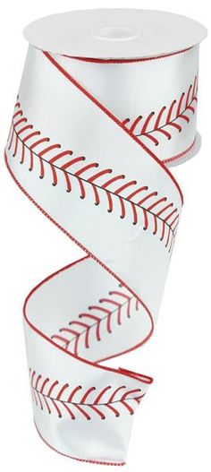 Baseball Stitching Wired Ribbon: Red White Black - 2.5 Inches x 10 Yards (30 Feet) Baseball Stitching, Baseball Wedding, Baseball Christmas, Baseball Crafts, Baseball Theme Party, Baseball Stitch, Baseball Party, Baseball Theme, Baseball Birthday