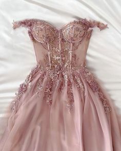 Xv Dresses, Sweetheart Homecoming Dress, Prom Dress Inspo, Gown Pink, Quince Dress, Pink Gown, Tulle Sleeves, Pink Gowns