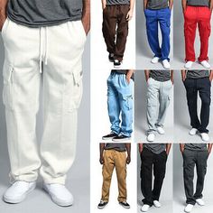 Enjoy the comfort of these fleece shorts that features a drawstring elastic waistband and cargo pockets! - Stay cool, comfy, and warm in this soft fleece Pants. - Cargo Pockets. - Elastic Drawstring. White Winter Cargo Pants With Pockets, Cargo Pants Style, Men's Activewear, Base Ball, Loose Trousers, Pants Cargo, Mens Cargo, Fleece Shorts, Cargo Pocket