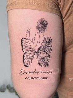 a woman's arm with a tattoo on it that says, don't worry waiting