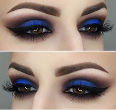 Chaos blue UD electric palette Blue Eyeshadow Makeup, Blue Makeup Looks, Makeup Eye Looks, Gothic Makeup, Blue Eyeshadow