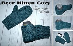 the mittens and gloves are made from yarn