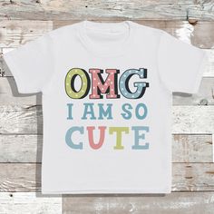 Hi All! Thank you for viewing my listing 'OMG I am so cute' baby and kids T-shirt, a lovely gift for a little one for any occasion. I have a combination of clothing products that I print on, mainly Personalised items to make your choice of clothing or gift unique! I use a combination of printing techniques on some designs from Vinyl and to printing directly onto the bodysuits. Please let me know if you have and specific designs or ideas that you may want and I'm sure I can do this for you :) Baby Vest, Baby T Shirt, Dad Birthday, Blue Design, Design T Shirt, Cute Design, Kids Tops, Baby Tshirts, Cute Designs