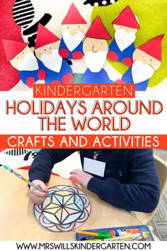 children's handmade holiday around the world crafts and activities with text overlay