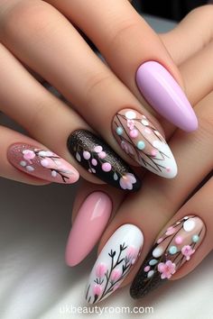 21 Adorable Easter Nail Designs for Spring 2024 Easter Nails Design Spring, Spring Break Nails, Simple Spring Nails, Easter Nail, Easter Nail Designs, Easter Nail Art, Broken Nails, Cute Spring Nails, Colorful Nails