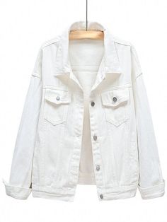 Rarove Denim Jacket Women New Short Loose Casual Coat Spring and Autumn Pink Cowboy Coat Jacket Wom Spring Outwear, Moda Denim, Denim Coat Women, Denim Jacket Fashion, White Jean Jacket, Jean Vintage, Oversize Casual, Korean Casual, Oversized Denim Jacket