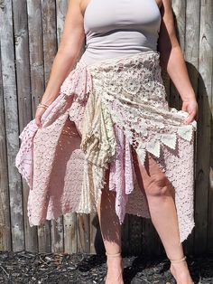 Bohemian Tiered Skirt Bottoms With Lace Patchwork, Bohemian Skirt With Lace Patchwork, Pink Lace Tiered Skirt, Bohemian Lace Skirt With Lace Patchwork, Bohemian Fitted Skirt With Lace Patchwork, Bohemian Lace Skirt, Bohemian Tiered Skirt With Lace Patchwork, Bohemian Lace Trim Skirt For Festivals, Bohemian Long Skirt With Lace Patchwork