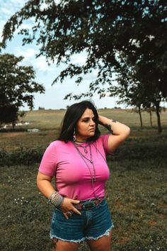 Scroll Down To Choose Your Sizes: Trendy Pink Top For Festival, Trendy Pink Tops For Festival, Dress Purse, Shop Till You Drop, Sweatshirt Short Sleeve, Shoe Gifts, Plus Size Shopping, Basic Tee, Bottom Clothes