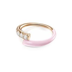 Size: 5.5 Luxury White Gold Enamel Ring In 14k Gold, Formal Round Enamel Diamond Ring, Elegant Rose Gold Enamel Rings, Luxury Hallmarked White Gold Enamel Ring, White Gold Enamel Ring With Polished Finish, Rose Gold Enamel Ring, Elegant Yellow Gold Enamel Ring With Polished Finish, Elegant Diamond Ring With Enamel, Elegant Pink Enamel Ring