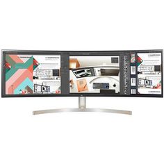 a computer monitor with multiple images on it