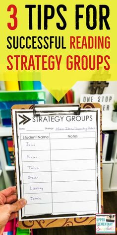 three tips for successful reading strategy groups