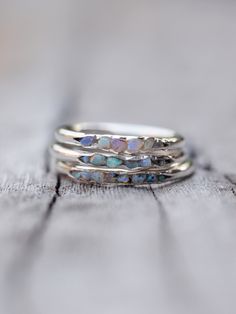 Opal is the October birthstone. Unique, multi-coloured gems that are never boring. Meet She’s a vibrant thing. Flashes of colour, dripping with that zest for li Rough Opal Ring, Fossil Ring, Smaragd Ring, Opal Ring, Silver Earring, October Birth Stone, Pretty Jewellery, Opal Rings, Hidden Gems