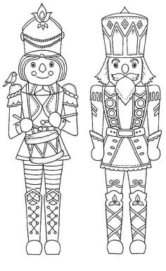 the nutcrackers are ready to be colored