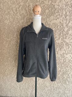 "Gray Columbia fleece zip-up jacket. Womens Size XS 100% Polyester Machine washable Nice and warm and in great condition. Measurements laying flat Armpit to armpit 20\" (40\" total) From the top of the shoulder to the bottom of the sleeve cuff 30\" Total length of jacket 26\" Items are shipped out within 1-2 business days. If you have any questions please feel free to message me I reply quickly. Check out the rest of my shop www.etsy.com/shop/alwaysvintagenvogue Thank you for looking and happy s Winter Sports Fleece Jacket With Zipper Closure, Fall Sports Fleece Jacket With Zipper Closure, Winter Sports Fleece Jacket With Zipper, Sports Fleece Jacket With Zipper Closure For Fall, Sports Fleece Jacket With Zipper For Fall, Gray Fleece Jacket For Sports In Fall, Gray Fleece Jacket For Fall Sports, Fleece Sports Jacket With Zipper Closure, Gray Fleece Jacket For Fall