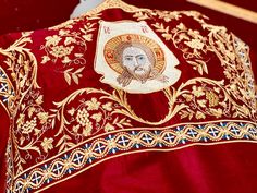 Orthodox deacon vestments set. Fully embroidered, made from silk. It includes stikharion, cuffs and orarion. After the order we will ask your measurements. It takes about four week to produce it and ship to you. We locate in FL, USA. Traditional Red Chasuble For Ceremonial Use, Orthodox Priest, Orthodox Church, Red Burgundy, Carbon Emissions, Dark Red, Take That, Embroidery, Silk