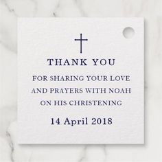 Thank You Christening Baptism Cross Foil Favor Tags Baptism Party, Custom Favor, Baptism Favors, Thank You Messages, God Parents, Square Paper, Holy Communion, Favor Tags, The Cross