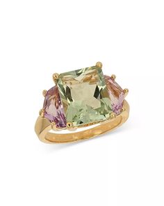 Bloomingdale's Fine Collection Prasiolite & Rose Amethyst Ring in 14K Yellow Gold - Exclusive | Bloomingdale's